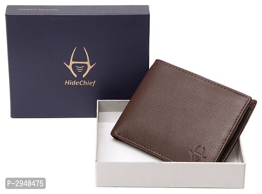 Premium Brown Leather Solid Wallet For Men