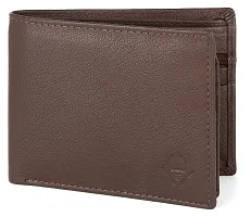 Premium Brown Leather Solid Wallet For Men-thumb3