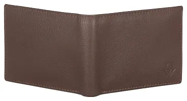 Premium Brown Leather Solid Wallet For Men-thumb4