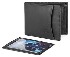 Premium Black Leather Solid Wallet For Men-thumb1