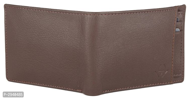 Premium Brown Leather Solid Wallet For Men-thumb4