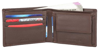 Premium Brown Leather Solid Wallet For Men-thumb4