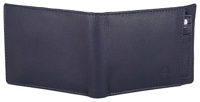 Premium Navy Blue Leather Solid Wallet For Men-thumb4