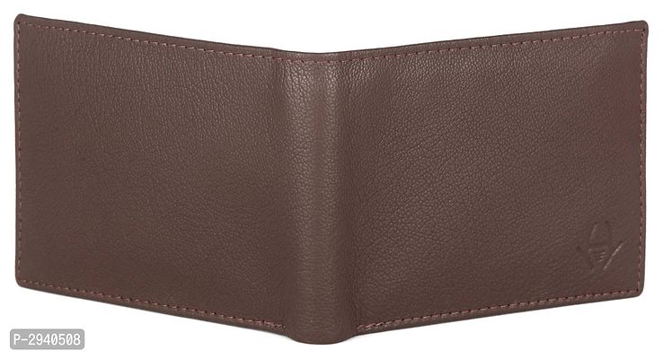 Premium Brown Leather Solid Wallet For Men-thumb2