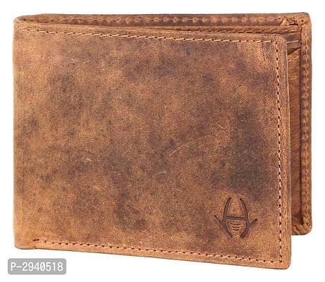 Premium Tan Leather Solid Wallet For Men