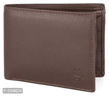 Premium Brown Leather Solid Wallet For Men-thumb0