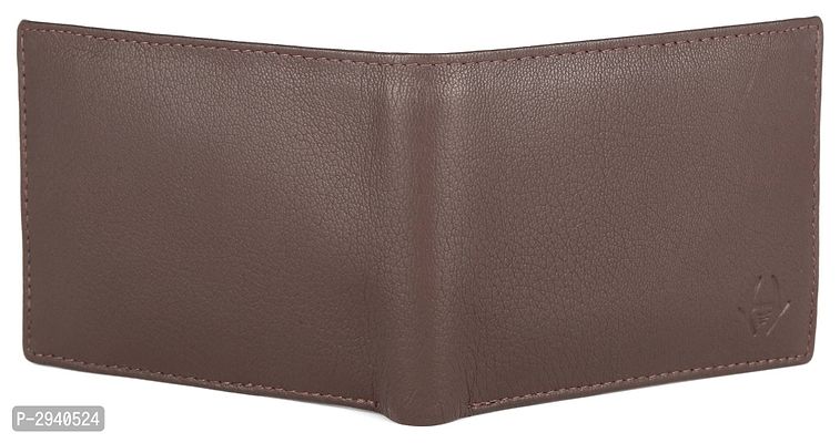 Premium Brown Leather Solid Wallet For Men-thumb2