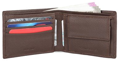 Premium Brown Leather Solid Wallet For Men-thumb2
