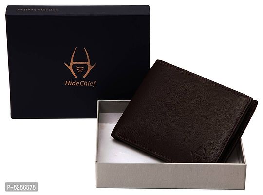 Stylish and Trendy Leather Brown Formal Regular Wallet For Men-thumb0