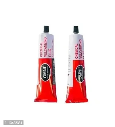 Omni Chemical Vulcanizing Fluid (CVF 75 ml) Adhesive/Solution Tube for Tyre  Tube Repair Patches Pack of 2 Pcs.