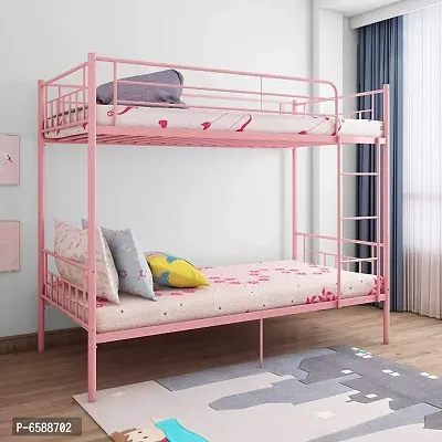 BUNK Bed MAT pink Colour Full Assembly for Kids and All Age Group with 15 MM Wooden PLY-thumb0