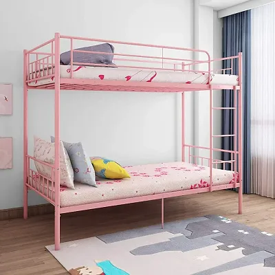 BUNK Bed MAT pink Colour Full Assembly for Kids and All Age Group with 15 MM Wooden PLY