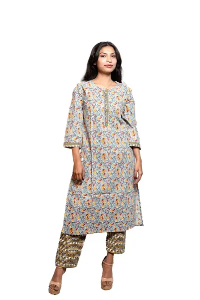 Trendy Stitched Kurti With Bottom Set For Women