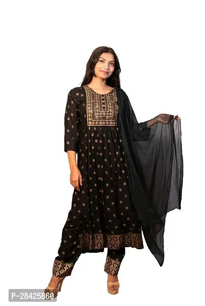 Trendy Cotton Stitched Kurti With Bottom And Dupatta Set For Women-thumb0