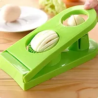 Slicer 2 in 1 Boiled Egg Cutter with Stainless Steel Cutting Wire, Kitchen Cooking Tool (1PEC)-thumb1