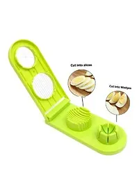 Slicer 2 in 1 Boiled Egg Cutter with Stainless Steel Cutting Wire, Kitchen Cooking Tool (1PEC)-thumb2