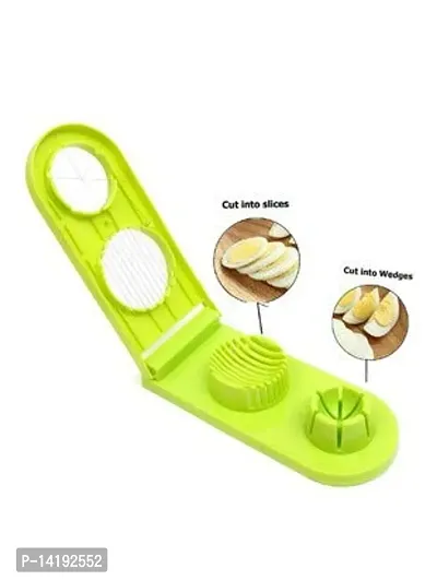 Slicer 2 in 1 Boiled Egg Cutter with Stainless Steel Cutting Wire, Kitchen Cooking Tool (1PEC)-thumb3