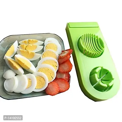 Slicer 2 in 1 Boiled Egg Cutter with Stainless Steel Cutting Wire, Kitchen Cooking Tool (1PEC)-thumb4