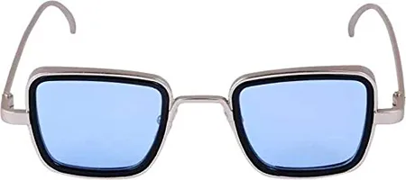 Poloshades Trendy Stylish Unisex Inspired from Kabir Singh Sunglasses |Sky Blue Lens |Silver Frame-thumb3