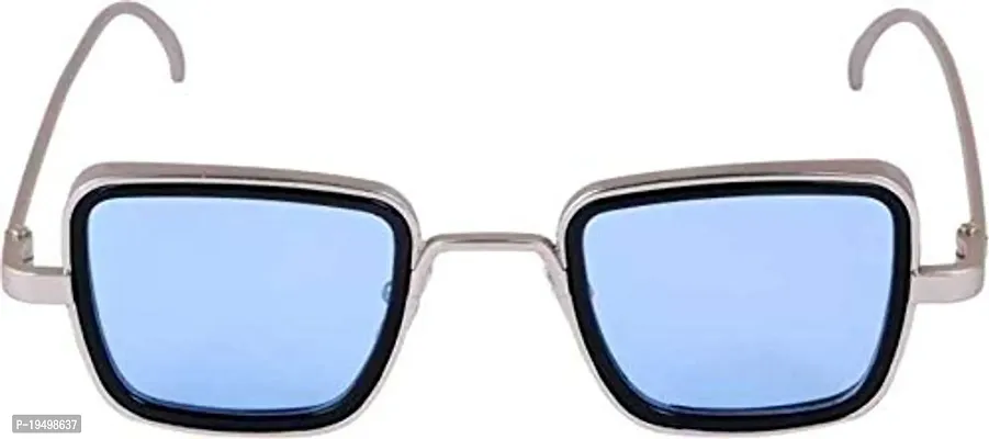 Poloshades Trendy Stylish Unisex Inspired from Kabir Singh Sunglasses |Sky Blue Lens |Silver Frame-thumb4