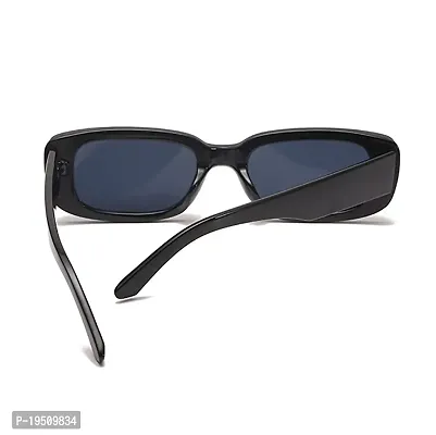 JUSLINK Rectangle Sunglasses for Women Retro Fashion Sunglasses UV 400 Protection Square Frame Eyewear (Black)-thumb5