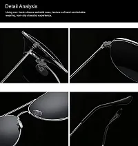 Poloshades Black Frame and Black Classic Lens Glass Lens And Fine Metal Finish Unisex Aviator-thumb2