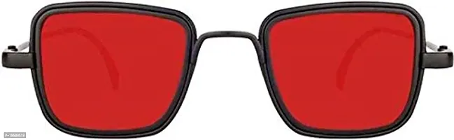 Poloshades Trendy Stylish Unisex Inspired from Kabir Singh Sunglasses|Red Lens |Black Frame-thumb3