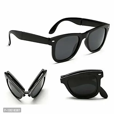 Poloshades Three Fold Black Elegante Stylish Unisex Sunglasses-thumb0