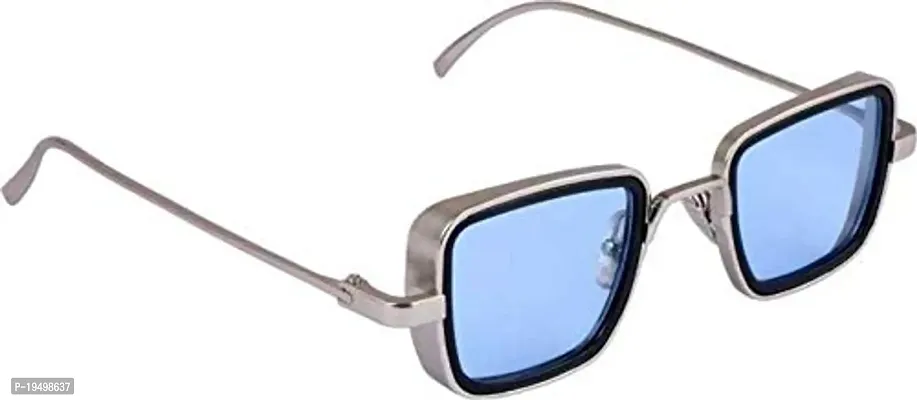 Poloshades Trendy Stylish Unisex Inspired from Kabir Singh Sunglasses |Sky Blue Lens |Silver Frame-thumb0