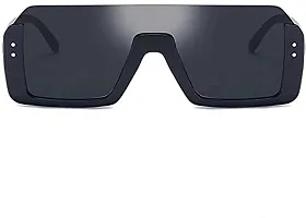 Poloshades Black Unisex Rectangular Sunglasses-thumb1