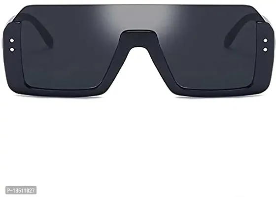 Poloshades Black Unisex Rectangular Sunglasses-thumb2