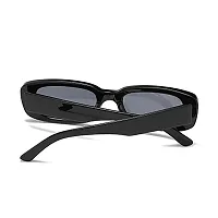 JUSLINK Rectangle Sunglasses for Women Retro Fashion Sunglasses UV 400 Protection Square Frame Eyewear (Black)-thumb3