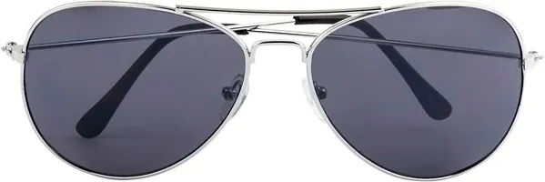 POLOSHADES Sunglasses for unisex |Black lens |Silver frame-thumb3