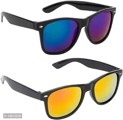 Poloshades Unisex Sunglasses|Blue Mercury and Yellow Mercury lens | Combo Offer-thumb0