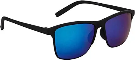 Poloshades Rectangular shaped Unisex Sunglasses |Blue Mercury Lens | Frame