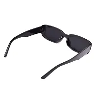 JUSLINK Rectangle Sunglasses for Women Retro Fashion Sunglasses UV 400 Protection Square Frame Eyewear (Black)-thumb2