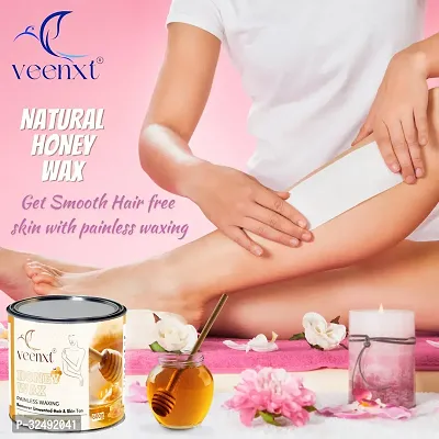 VEENXT Honey Wax Hair Removal with and Strips And Knife | Removes Tan, Dead Skin Wax (600 g)-thumb2