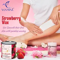 Strawberry Wax Hair Removal and Combo Strips And Knife  (600 g)-thumb1