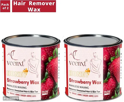 VEENXT Strawberry Wax Hair Removal -Combo (1200 g, Set of 2)