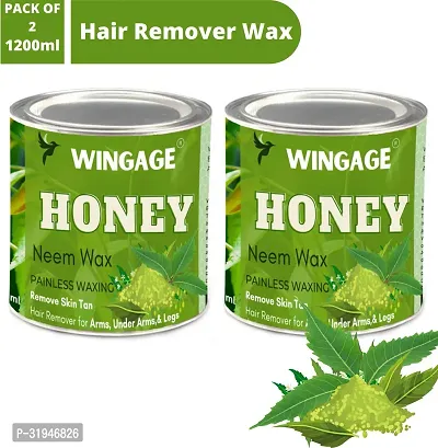 Wingage Neem and Honey Wax (1200 ml, Set of 2)