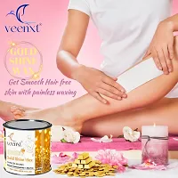 VEENXT Gold-Shine WaxHair Removal and Combo Strips And Knife | Removes Tan, Dead Skin Wax (600 g)-thumb1