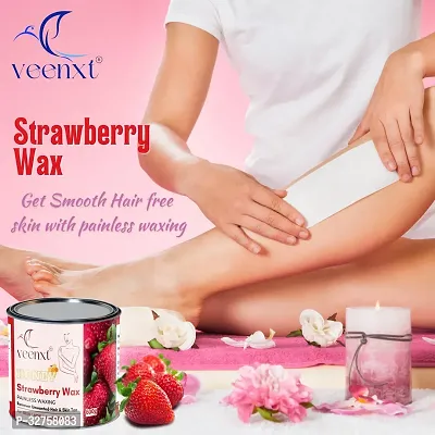 VEENXT Strawberry Wax Hair Removal -Combo | Removes Hair, Tan, Dead Skin Wax (1200 g, Set of 2)-thumb2