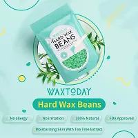 VEENXT Green leaf Tea Hair Removal Brazilian Hard Wax Beans For Face,Bikini, Legs, Arms Wax (200 g, Set of 2)-thumb1