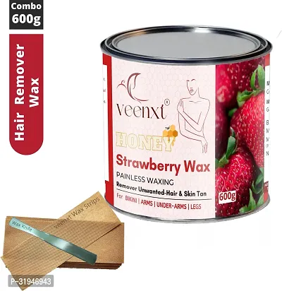 Strawberry Wax Hair Removal and Combo Strips And Knife  (600 g)