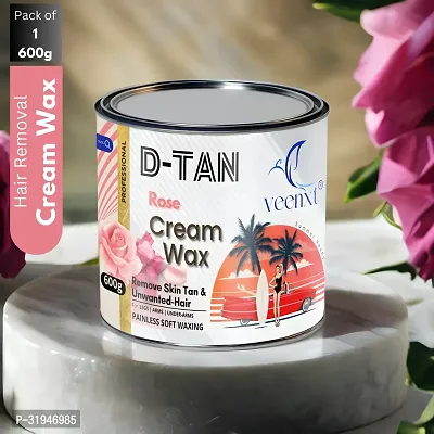 Detan Rose Cream Hair Removal Wax and Brightens Skin (600 G)