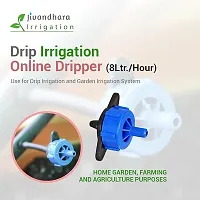 Durable Drip Irrigation Online Dripper-(8Ltr./Hour)-Black  Blue (50 Pcs)-thumb2