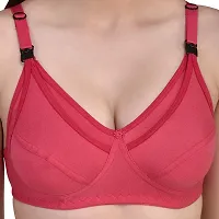 INDOWEST Fashion Mother/Maternity Bra,Fabric Cotton, Non Padded, Pack of 2, Multicolor (Royal Blue, Rose Pink & Golden, Rose Pink & Royal Blue, Royal Blue) (32, Golden + Rose Pink)-thumb4