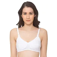 Fashion Mother/Maternity Bra,Fabric Cotton, Non Padded , Pack of 2, Multicolor ( Mongolian White, Mongolian White & Royal Blue, Golden & Royal Blue, Rose Pink) (32, Mongolian White + Mongolian White)-thumb4