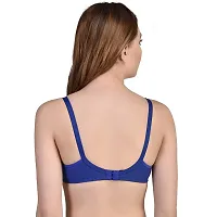 INDOWEST Fashion Mother/Maternity Bra,Fabric Cotton, Non Padded, Pack of 2, Multicolor (Royal Blue, Rose Pink & Golden, Rose Pink & Royal Blue, Royal Blue) (32, Royal Blue + Royal Blue)-thumb3