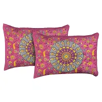 Classic Cotton Printed Double Bedsheet with Pillow Cover-thumb3